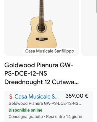 SUPERPREZZO chitarra 12 corde Goldwood
