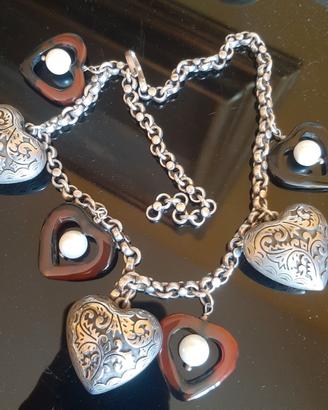 COLLANA BIGIOTTERIA CON CUORI