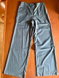 Pantaloni donna grigi con brillantini