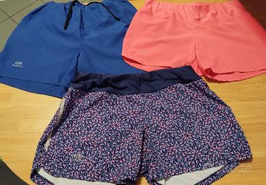 3 pantaloncini running donna Kalenji