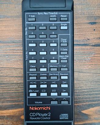 Nakamichi cd player 2 remote control