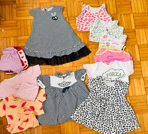 Lotto 12pz bambina 12/18 mesi estivo