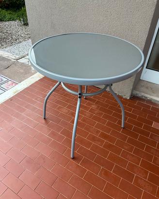 Tavolino rotondo grigio diametro 70cm