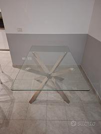 Tavolo in cristallo usato 1.60×90cm (Come nuovo)