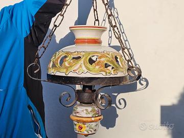 Lampadario da soffitto in ceramica anni 50