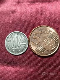 Colonie britanniche 3 Pence Australia 1943 in arge