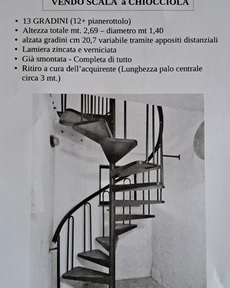 scala a chiocciola in ferro zincato verniciato