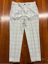 Pantalone a quadri grigi