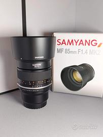 Obiettivo Samyang MF 85mm F1.4 MK2 per Fuji X
