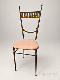 Sedia in ottone stile Chiavari – Hollywood Regency