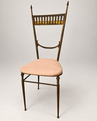Sedia in ottone stile Chiavari – Hollywood Regency