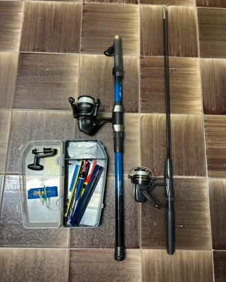 KIT 2 CANNE DA PESCA + ACCESSORI
