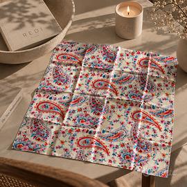 Falconeria Foulard 100% seta 60x60 PAISLEY IRIS