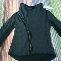 Felpa manica lunga - Taglia S cerniera asimmetrica