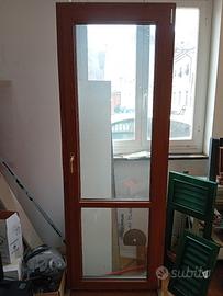 porta finestra pvc color legno L 73.5 x 214.8 H