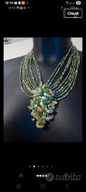 collana con pietre,  aspetto bohemien