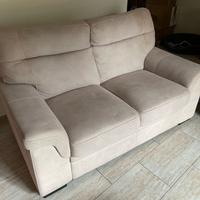 Divano 2 posti in tessuto nabuk – come nuovo