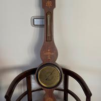 Barometro d’epoca Goldtime in legno intarsiato