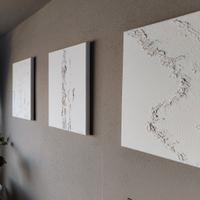 serie di tre quadri materici