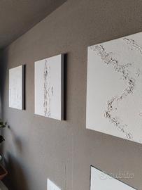 serie di tre quadri materici