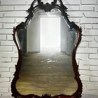 Grande specchio con cornice intagliata primo '900