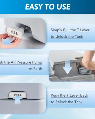 wc chimico portatile bianco grande campeggio