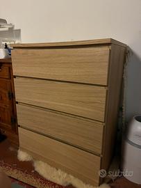 Cassettiera IKEA MALM a 4 cassetti - Rovere