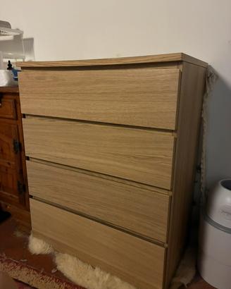 Cassettiera IKEA MALM a 4 cassetti - Rovere