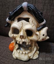 Statua HORROR Portacandela Skull Ghost Pumpkin