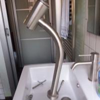 Miscelatore lavabo bagno in acciaio inoxspazzolato