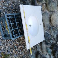 Lavandino con piano in marmo