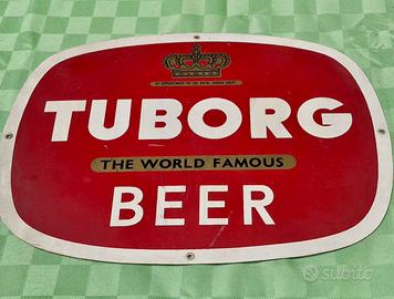 Insegna In Metallo Vintage Birra Tuborg