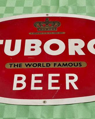 Insegna In Metallo Vintage Birra Tuborg
