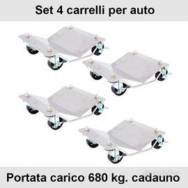 Carrelli sposta auto sottoruota sotto ruota (4 pz)