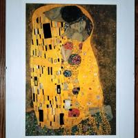 xerigrafia di Gustav Klimt con titolo Il Bacio