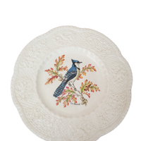Piatto porcellana Royal Caudon Blue Jay