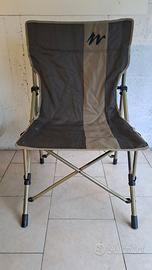 Sedie pieghevoli tessuto e alluminio