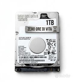 Hard Disk Meccanico WD sata 3 da 1TB - Zero ore 