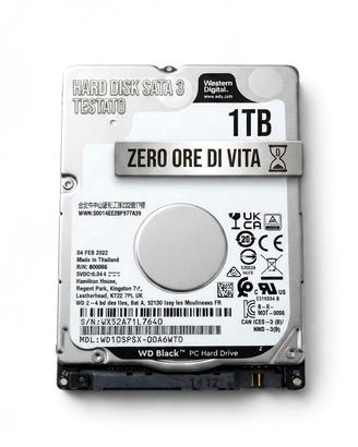 Hard Disk Meccanico WD sata 3 da 1TB - Zero ore 