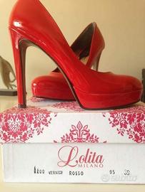 Decollete' rosse in vernice