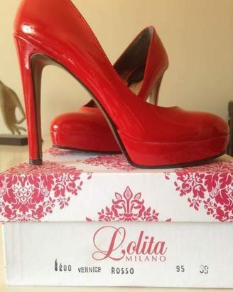 Decollete' rosse in vernice