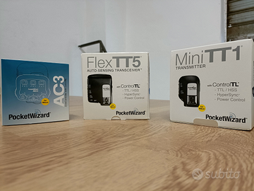 Pocketwizard MiniTT1,FlexTT5 e AC3 trigger Nikon