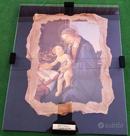 Quadro "Madonna del Libro" Botticelli su Pietra