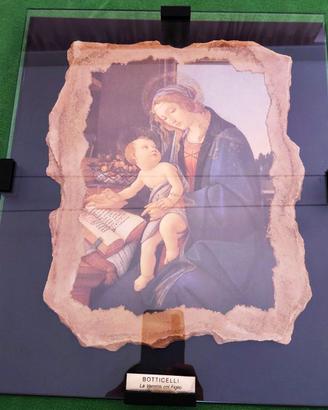 Quadro "Madonna del Libro" Botticelli su Pietra