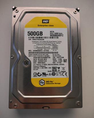 WD Re 500GB Enterprise SATA HDD, 64MB Cache, 7200