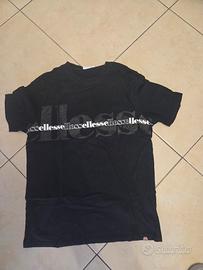 maglietta nera e bianca ellesse