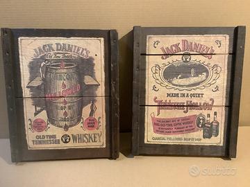 Jack Daniel’s 2 quadri in legno x pub taverne bar