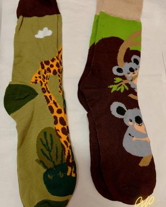 Set 2 Paia Calze Tema Animali – Koala & Giraffa