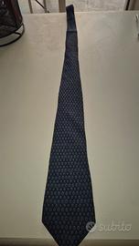 Cravatta Ermenegildo Zegna Vintage blu microfantas