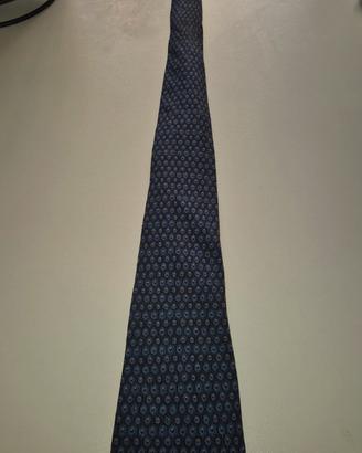 Cravatta Ermenegildo Zegna Vintage blu microfantas